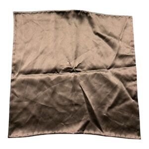 Dion Chocolate Brown Pure Silk Men's Handkerchief Pocket Square 13x13 Handc